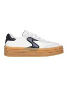 Skechers Pantofi sport Zinger Lift cu garnituri sintetice si de piele intoarsa - Negru/Alb optic/Caramel