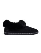 Skechers Papuci cu garnitura de blana sintetica - Negru