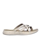 Skechers Papuci flip-flop textili On-The-Go - Maro taupe deschis