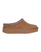 Skechers Saboti din piele intoarsa Keep Cozy - Caramel