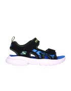 Skechers Sandale cu inchidere velcro si detalii logo - Negru/Albastru royal