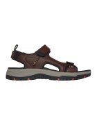 Skechers Sandale cu talpa plata si inchidere velcro Tresman-Hirano - Maro