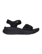 Skechers Sandale cu talpa plata si velcro - Negru