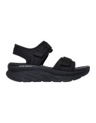 Skechers Sandale cu talpa wedge si inchidere velcro D'Lux Walker-Adored - Negru