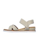Skechers Sandale cu talpa wedge si inchidere velcro - Maro taupe deschis