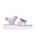 Skechers Sandale cu velcro Lights-Jumpsters - Albastru lavanda/Roz deschis