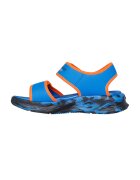 Skechers Sandale cu velcro si imprimeu logo - Portocaliu/Albastru