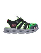 Skechers Sandale cu velcro Thermo Splash - Negru/Verde lime