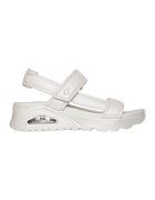 Skechers Sandale de piele ecologica Uno Basically Pretty - Alb murdar