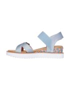 Skechers Sandale din material textil cu velcro Miss - Albastru deschis