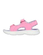 Skechers Sandale din material textil cu velcro - Roz