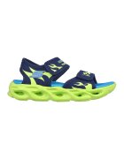 Skechers Sandale din material textil cu velcro Thermo-Splash Heat-Flo - Verde lime/Bleumarin
