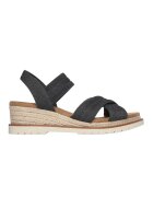 Skechers Sandale-espadrile cu talpa wedge - Gri carbune