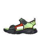 Skechers Sandale flatform cu velcro - Negru/Verde neon