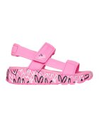 Skechers Sandale JGoldcrown Uno Lite Sunny Love - Negru/Roz/Argintiu