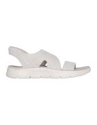 Skechers Sandale slip-on cu talpa plata - Alb murdar