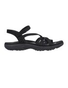 Skechers Sandale textile cu velcro Reggae - Negru