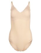 Skiny Body cu terminatii valurite - Bej