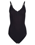 Skiny Body cu terminatii valurite - Negru