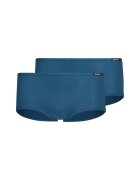 Skiny Set de boxeri din amestec de bumbac - 2 perechi - Albastru petrol