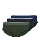 Skiny Set de chiloti - 3 perechi - Verde/Negru/Albastru