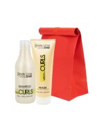 SLEEK LINE Set Waves & Curls – Sampon - 300 ml si Masca cu proteine din matase - 250 ml