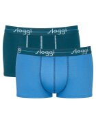 Sloggi Set de boxeri cu banda logo in talie - 2 perechi - Albastru