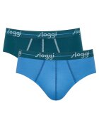 Sloggi Set de chiloti cu banda logo in talie - 2 perechi - Albastru