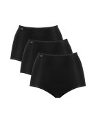 Sloggi Set de chiloti cu talie inalta - 3 perechi - Negru