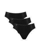 Sloggi Set de chiloti cu talie medie - 3 perechi - Negru