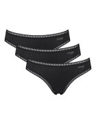 Sloggi Set de chiloti din amestec de bumbac - 3 perechi - Negru