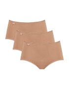 Sloggi Set de chiloti hipster - 3 perechi - Maro nisip