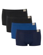Sloggi Set de chiloti hipster GO Natural - 4 perechi - Negru/Albastru