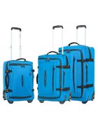 Snowball Set trolere SW42503 - 1 bagaj de cabina si 2 de cala - 36L/57L/78L - 2 roti - poliester impermeabil - albastru