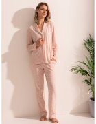 Sofiaman Pijama din amestec de bumbac si modal Marla - Piersica