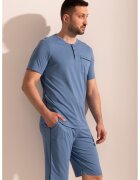 Sofiaman Pijama din amestec de modal - Albastru prafuit