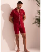 Sofiaman Pijama scurta din amestec de modal Anton - Rosu