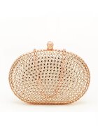 SOFILINE Geanta clutch cu cristale V-190BB 05 Argintiu 13329 - Auriu rose