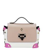 SOFILINE Geanta multicolora din piele naturala 1616 131 Crem Multicolor - 15x21x10