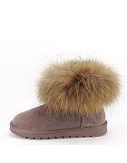 SOFILINE Ghete din piele naturala kaki cu blanita Carina 19 15878 - Kaki