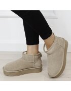SOFILINE Ghete kaki deschis din piele naturala NN604 116 18315 - Kaki