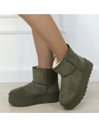 SOFILINE Ghete verzi imblanite cu talpa groasa B-LT33-45 111 11104 - Verde