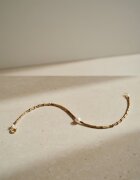 SOL Jewelry Bratara de picior cu hematit si perla de cultura ABP08