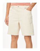 Solid Pantaloni scurti barbati - 303528867 - Bumbac - Bej - Bej