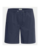 Solid Pantaloni scurti barbati - 303539306 - Albastru inchis - Bumbac