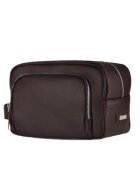 Solier Geanta accesorii din piele naturala SK04 maro inchis
