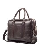 Solier Geanta barbateasca din piele SL02 Aberdeen pentru laptop 15.6" maro inchis