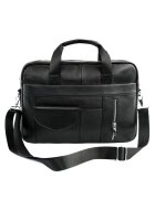 Solier Geanta barbati din piele pentru laptop SL49 BRANN - neagra