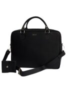 Solier Geanta din piele pentru laptop FL24 Venice - neagra