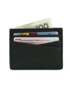 Solier Portofel din piele naturala SW43 negru 10x8 cm